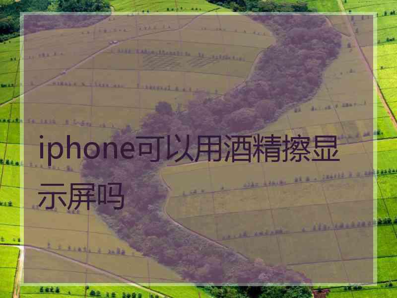 iphone可以用酒精擦显示屏吗