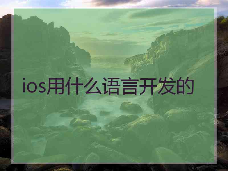 ios用什么语言开发的