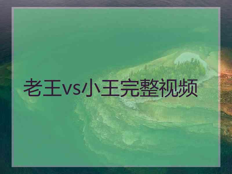 老王vs小王完整视频