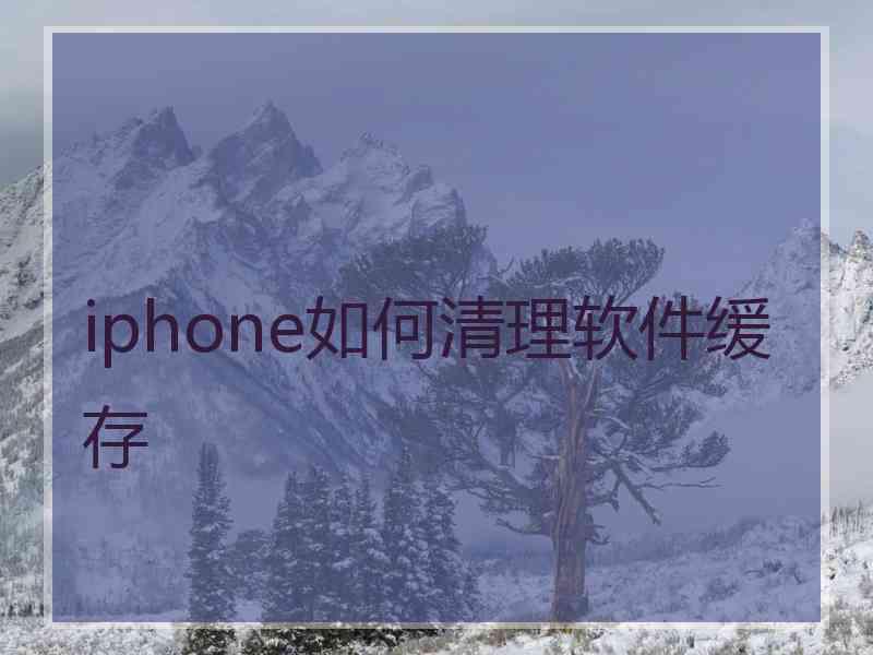 iphone如何清理软件缓存