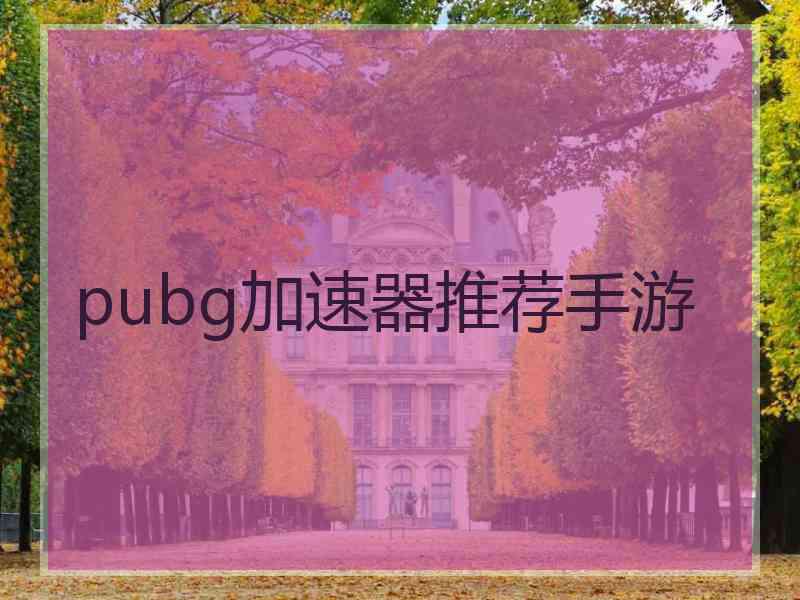 pubg加速器推荐手游