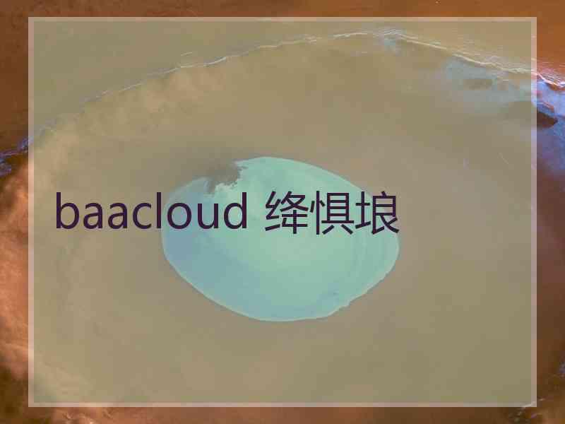 baacloud 绛惧埌