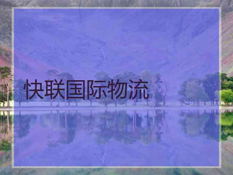 快联国际物流