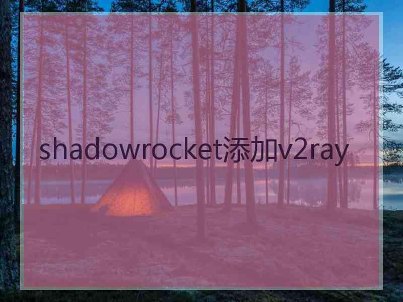 shadowrocket添加v2ray