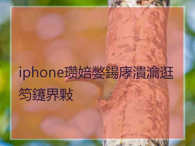 iphone瓒婄嫳鍚庨潰瀹逛笉鑳界敤