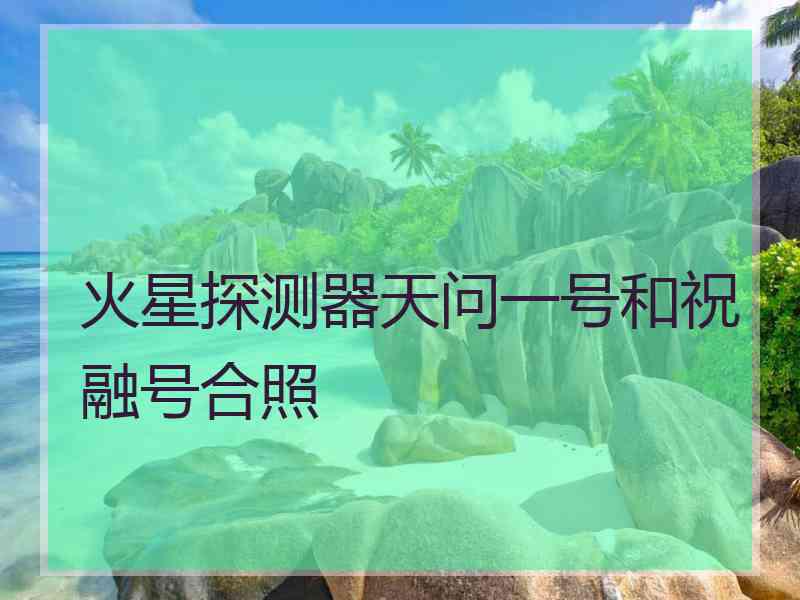 火星探测器天问一号和祝融号合照