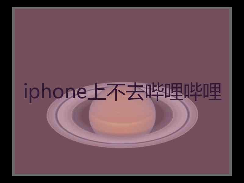 iphone上不去哔哩哔哩