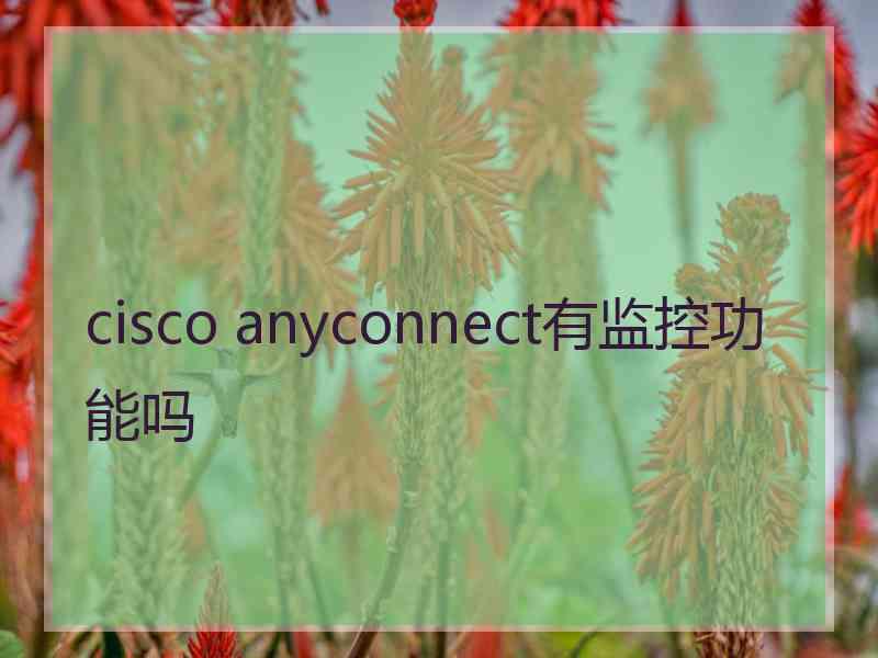 cisco anyconnect有监控功能吗