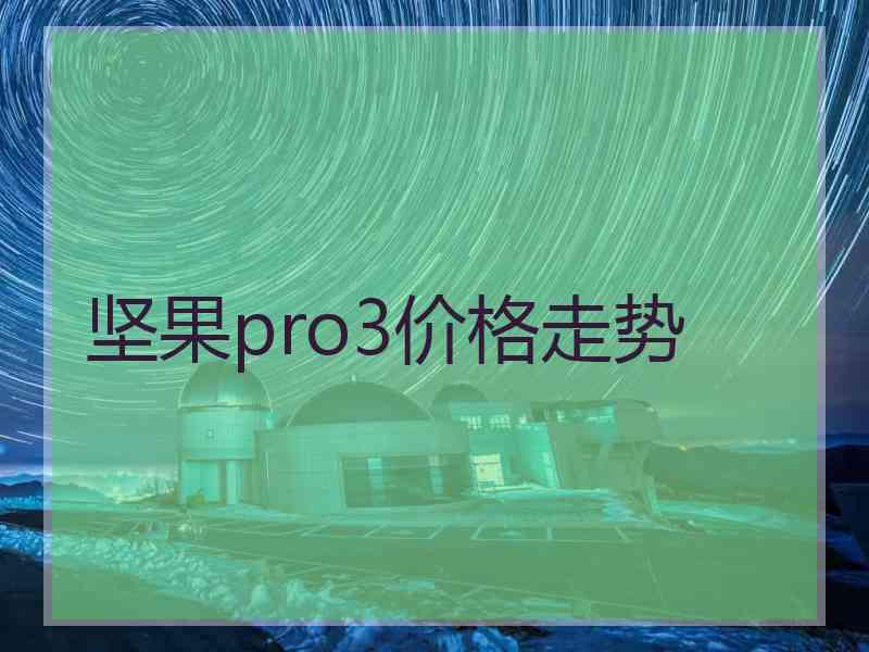 坚果pro3价格走势