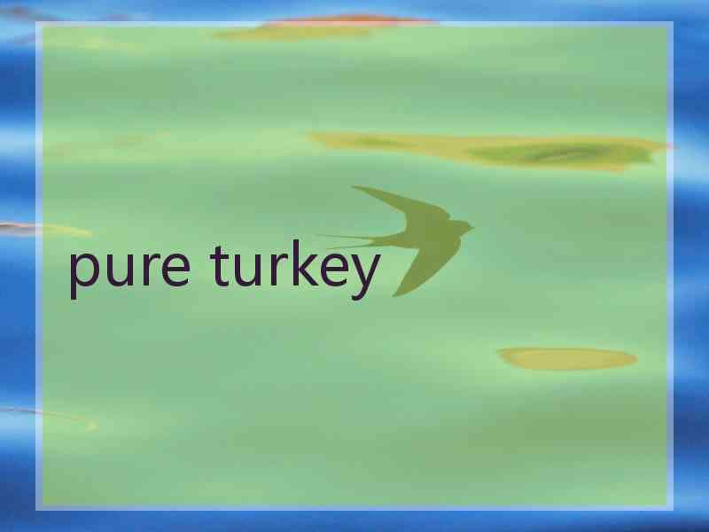 pure turkey