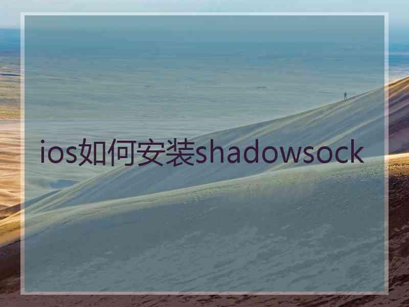 ios如何安装shadowsock