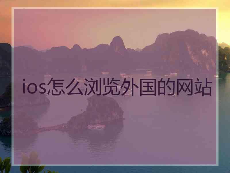 ios怎么浏览外国的网站