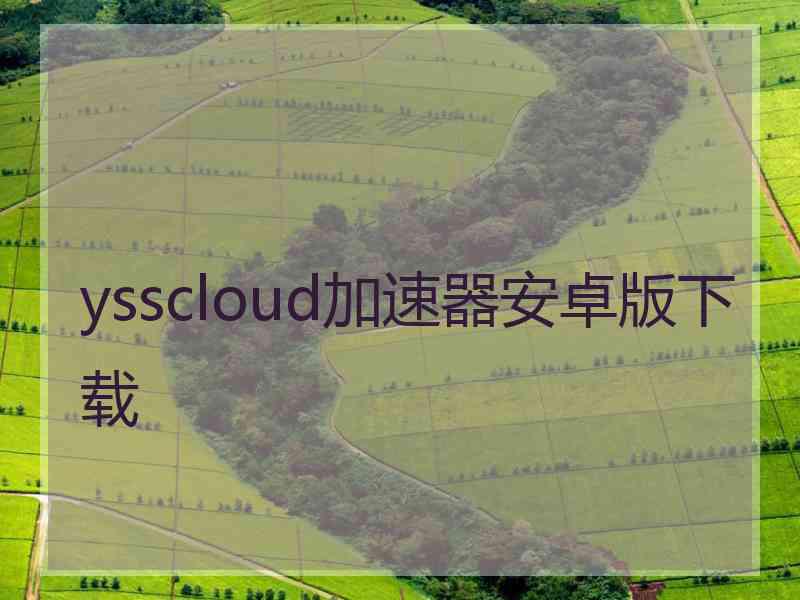 ysscloud加速器安卓版下载