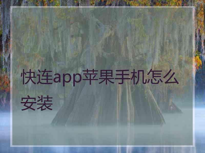 快连app苹果手机怎么安装