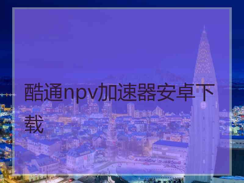 酷通npv加速器安卓下载