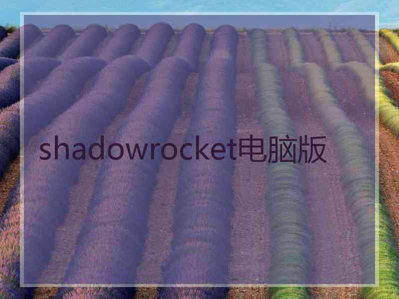 shadowrocket电脑版