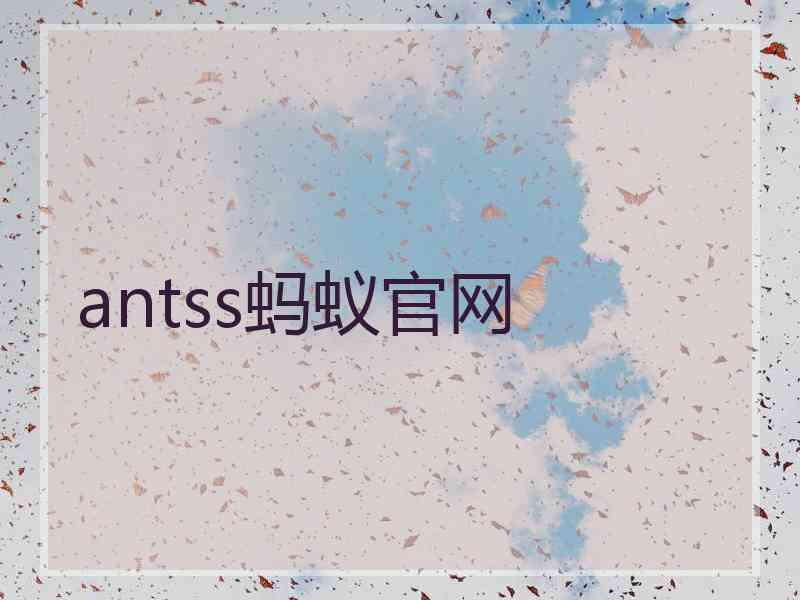 antss蚂蚁官网