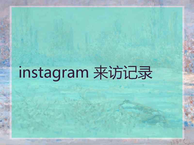 instagram 来访记录