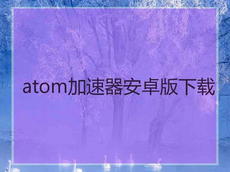 atom加速器安卓版下载