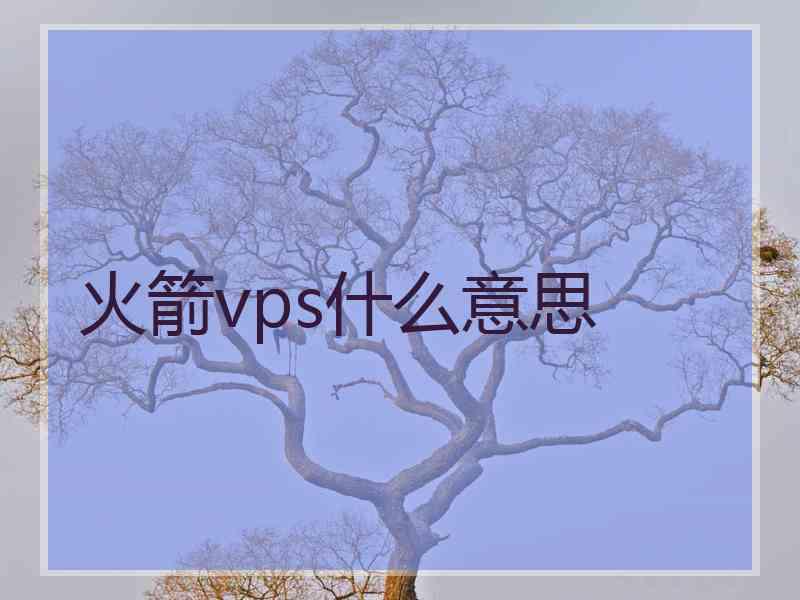 火箭vps什么意思