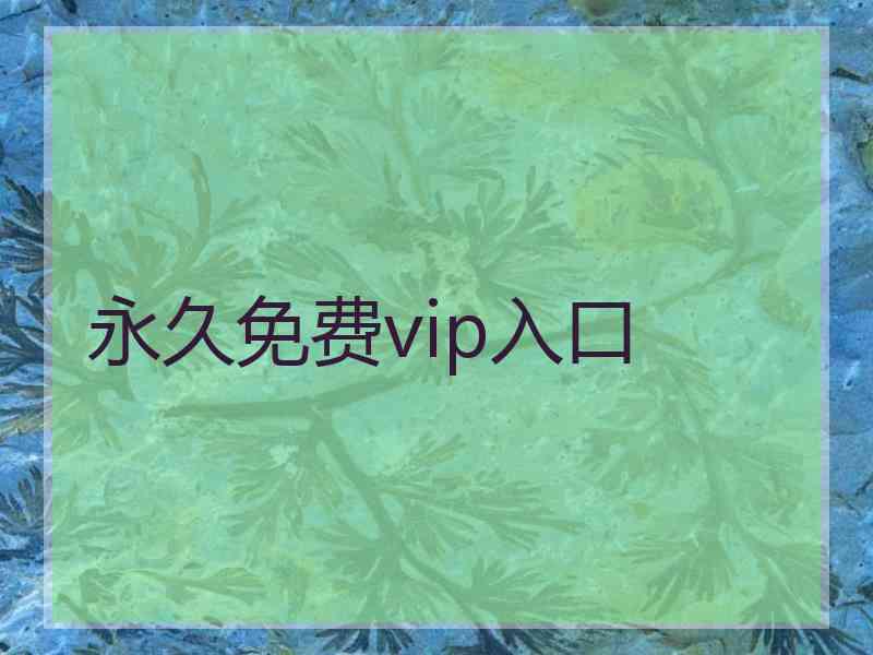 永久免费vip入口