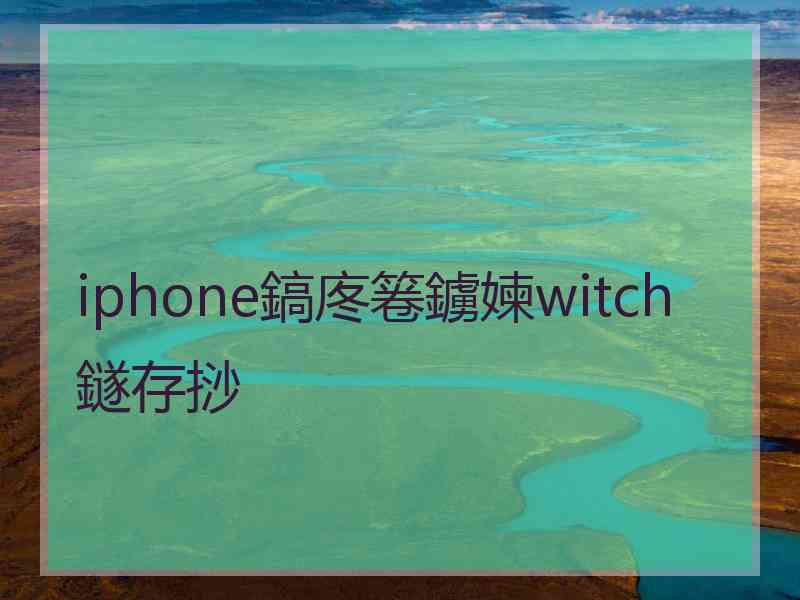 iphone鎬庝箞鐪媡witch鐩存挱