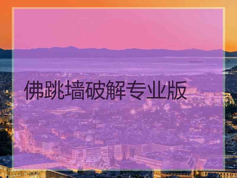 佛跳墙破解专业版