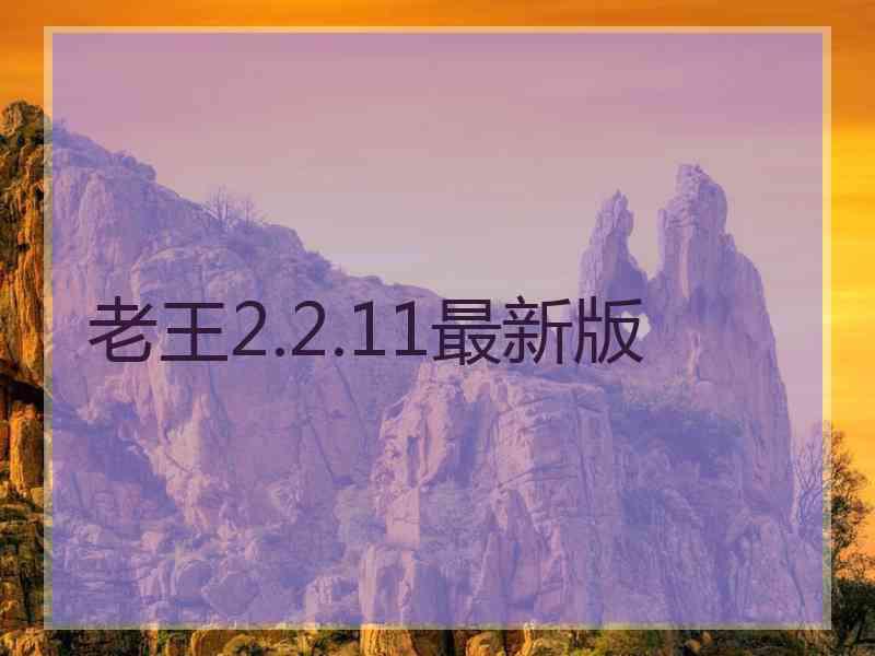 老王2.2.11最新版