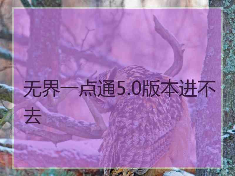 无界一点通5.0版本进不去