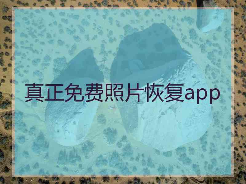 真正免费照片恢复app