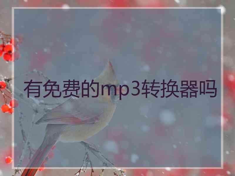 有免费的mp3转换器吗