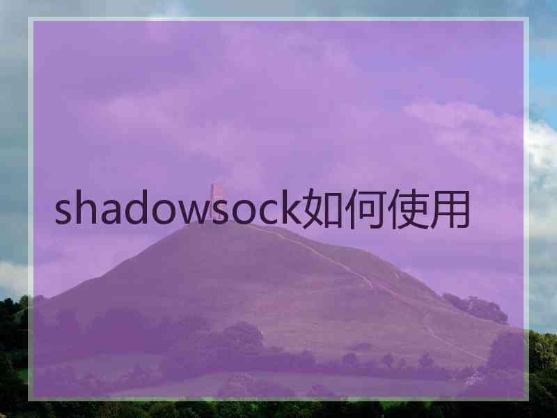 shadowsock如何使用