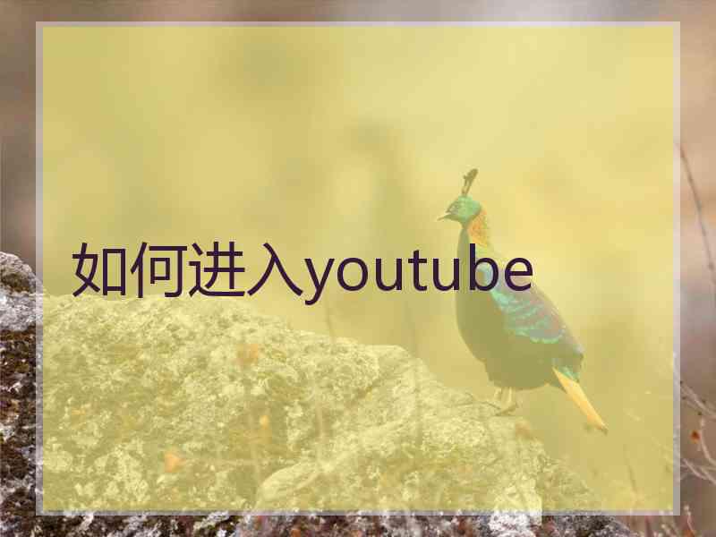 如何进入youtube