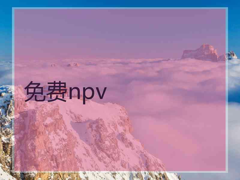 免费npv