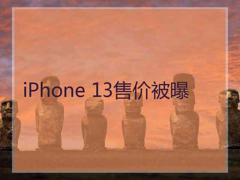 iPhone 13售价被曝