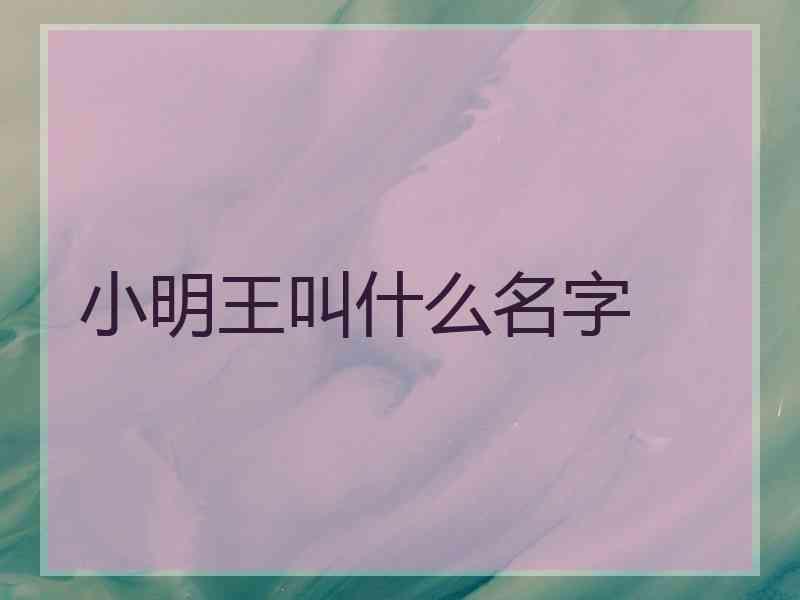 小明王叫什么名字