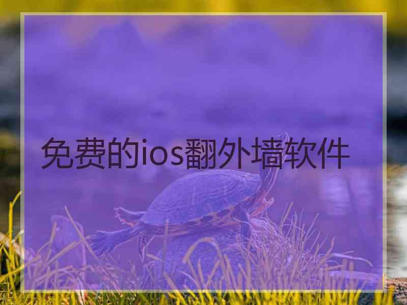 免费的ios翻外墙软件