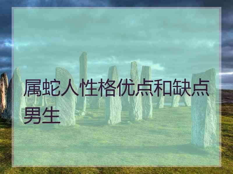 属蛇人性格优点和缺点男生