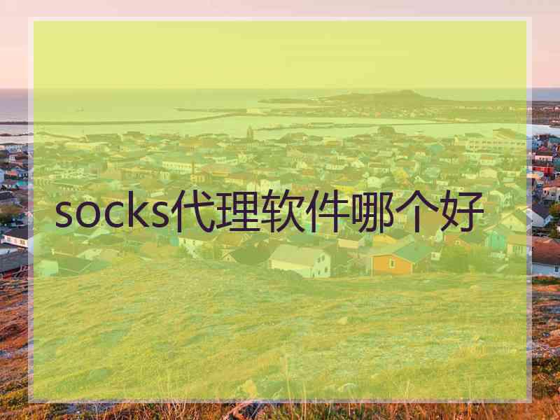 socks代理软件哪个好