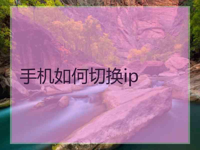 手机如何切换ip