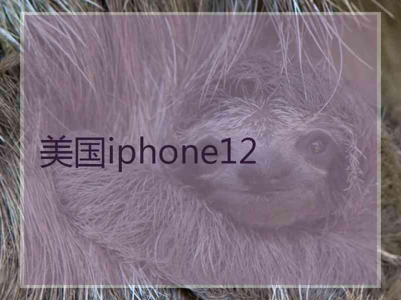 美国iphone12