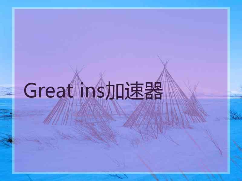 Great ins加速器