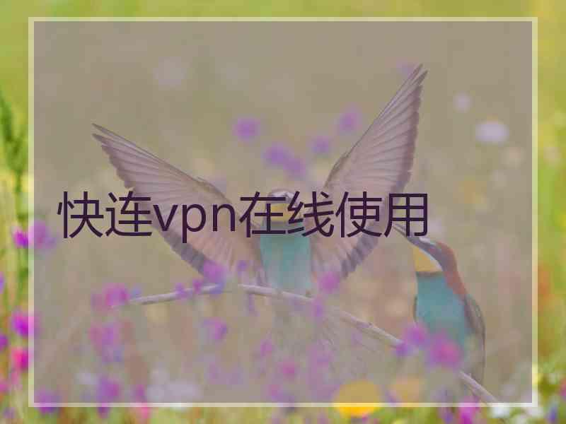 快连vpn在线使用