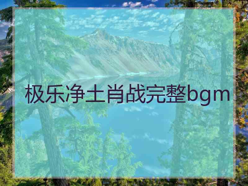 极乐净土肖战完整bgm