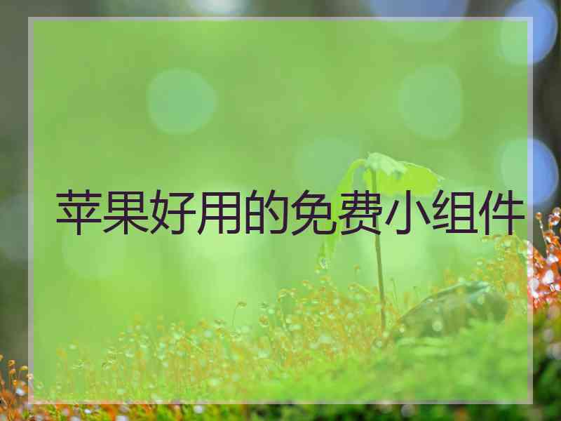 苹果好用的免费小组件