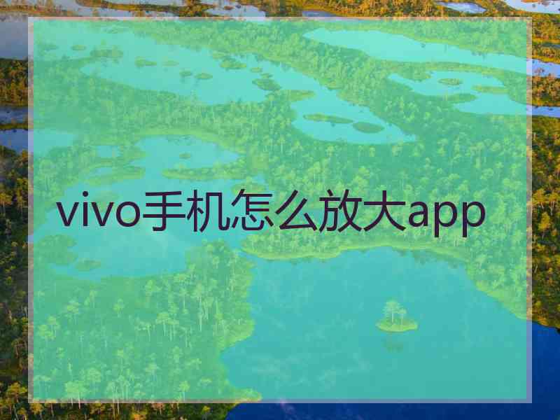 vivo手机怎么放大app