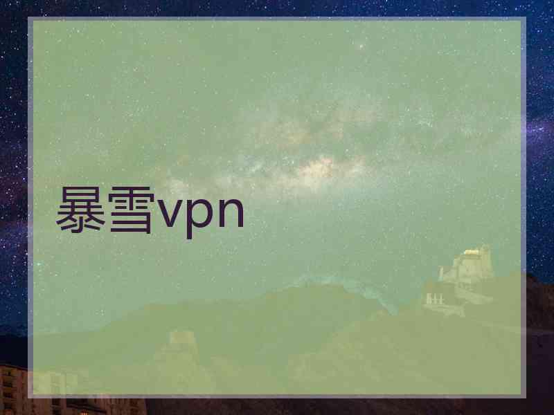 暴雪vpn