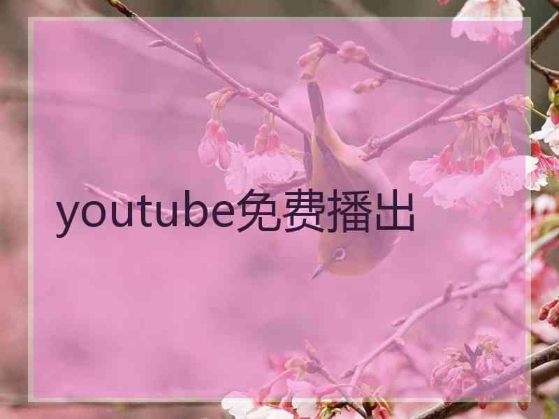 youtube免费播出