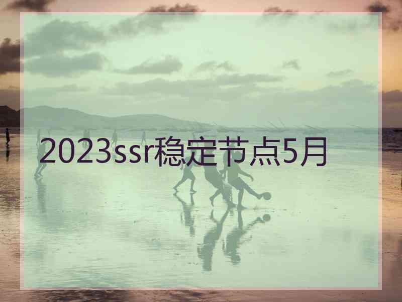 2023ssr稳定节点5月