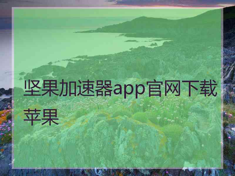 坚果加速器app官网下载苹果